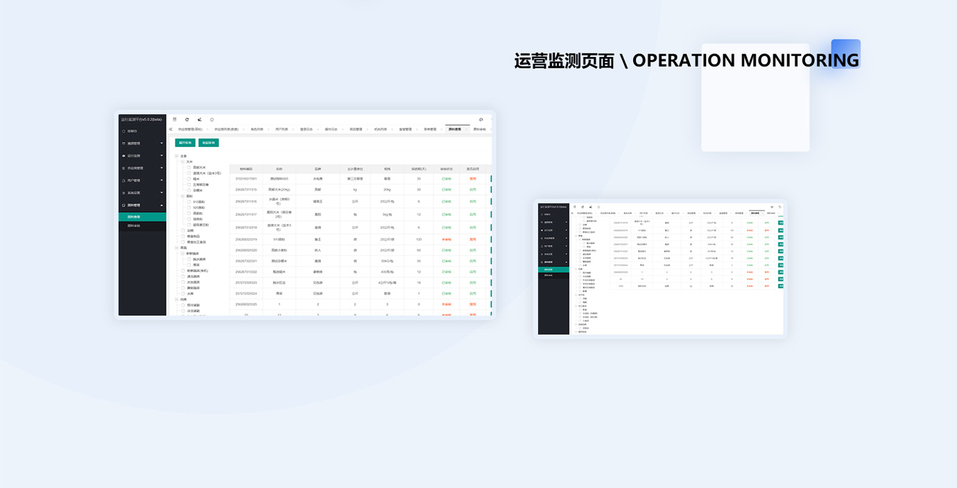 上海市教委食堂運行監測平臺項目圖片